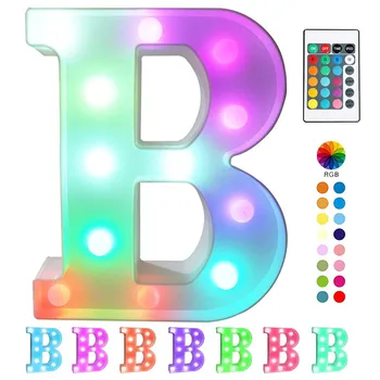 22CM DIY LED Colorati Lettera Luci Compleanno Confessione Romantica Proposta Creativa Luce Decorativa Telecomando Alfabeto Lampada