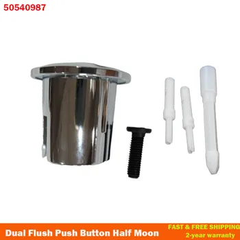 Compatibile Con ROCA Cisterna D2D Dual Flush, Pulsante di Mezza Luna Nuova in Stile Filettato Aste Corpo Corto Cromato AH0001800R