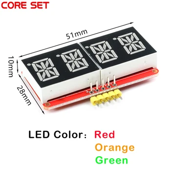 HT16K33 0.54 0.54 Pollici‘ 4 Bit Metro di Tubo Digitale del Modulo LED Display IIC I2C Controllo Contatore da 3,3 V a 5V per Arduino Rosso/Verde/Arancione