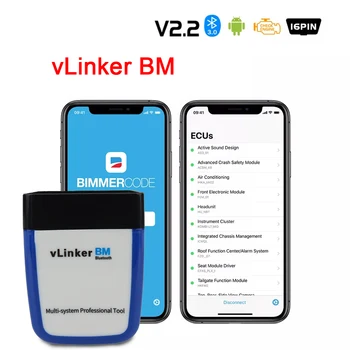 Per BMW Bimmercode vLinker BM ELM327 Bluetooth 3.0 V2.2 Riparazione di Strumenti di OBD2 Scanner Auto Strumento di Diagnostica Auto Prodotti