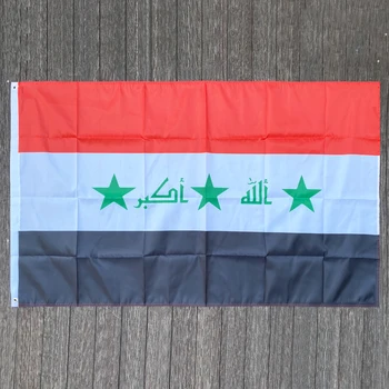 xvggdg Iraq Bandiera in Poliestere Bandiera 5*3 FT 150*90 CM Alta Qualità, a Stelo e Volo